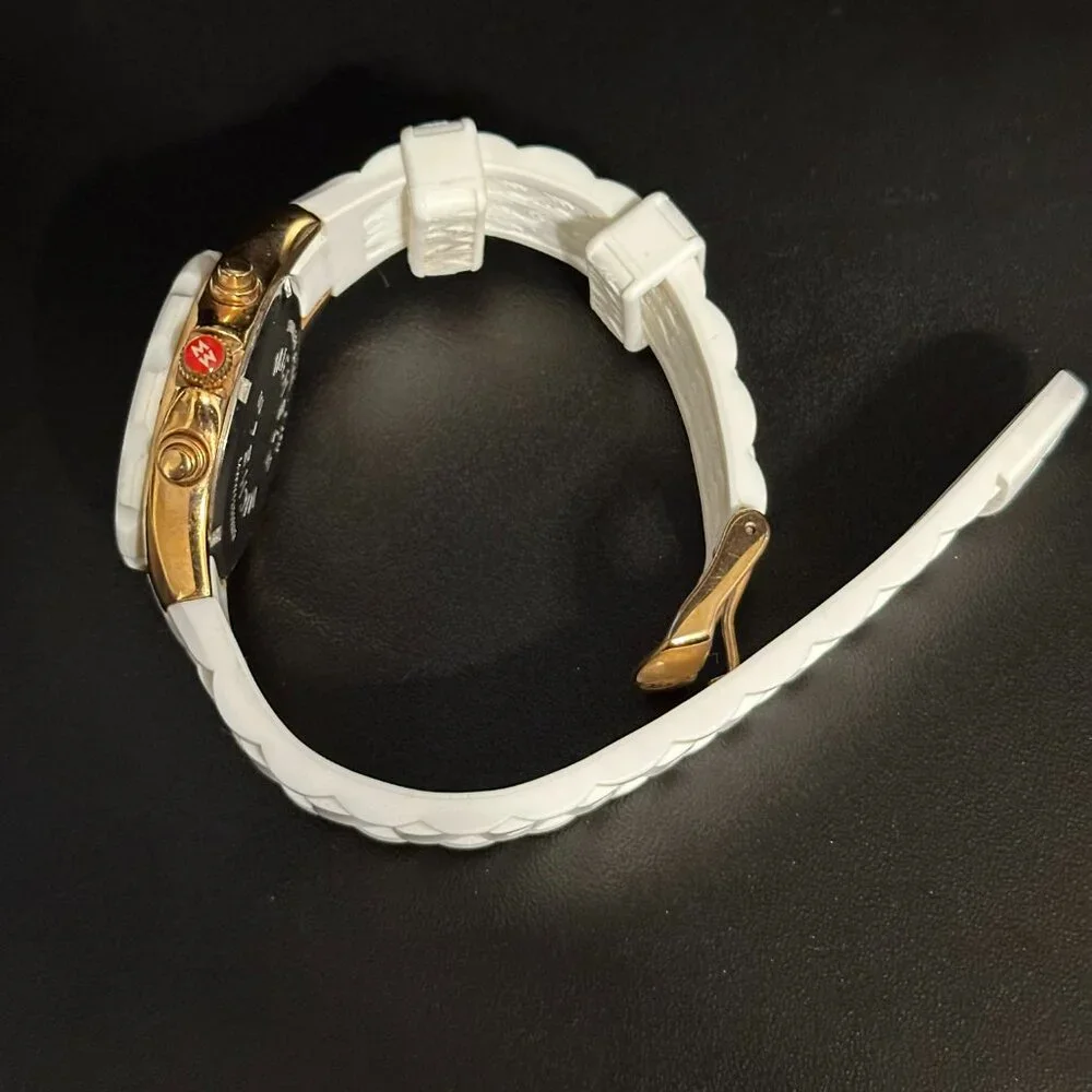 Michele Tahitian Jelly Bean Watch - White (MWW12D000015) - BRAND NEW BATTERY - Picture 4 of 14